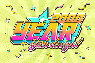 漫画风字体PS样机图片