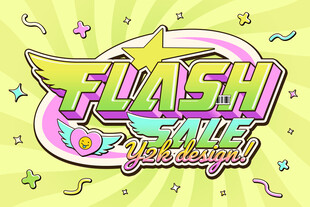 漫画风字体PS样机图片