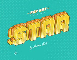 漫画风字体PS样机图片