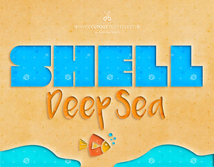 漫画风字体PS样机图片