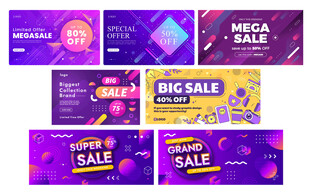 大促横幅设计素材