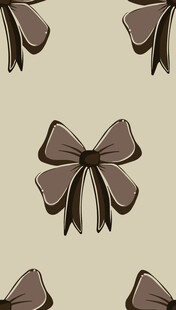 棕色蝴蝶结无缝图案