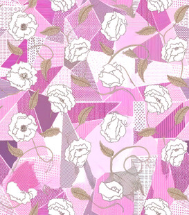 粉色几何花卉图案背景