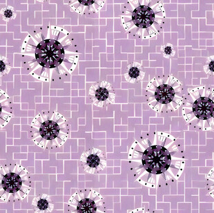 紫色花卉几何图案背景