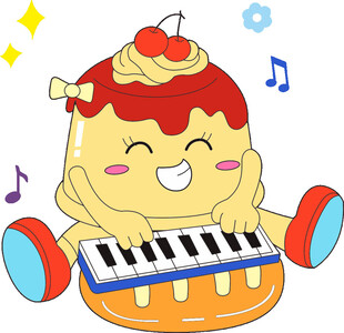 萌趣布丁弹键盘