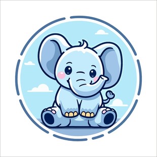 可爱小象卡通形象