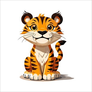 可爱卡通小老虎形象