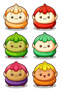 可爱卡通包子形象集合