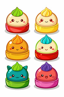 可爱卡通包子表情包集合