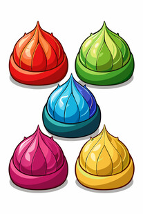 多彩糖果造型甜点