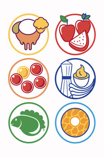 多样美食图标集合