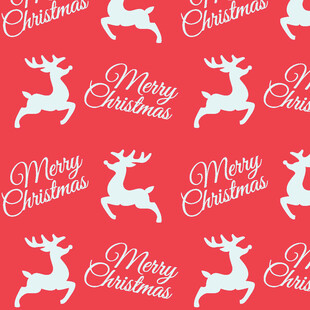 红色圣诞驯鹿图案背景