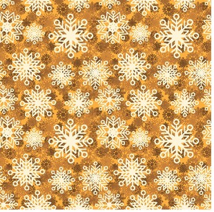 金色雪花图案纹理背景