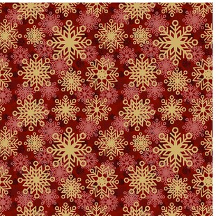红色底金色雪花图案纹理