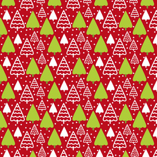 圣诞主题红绿圣诞树图案