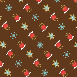 圣诞元素无缝图案背景