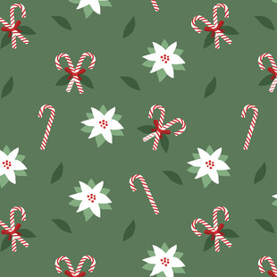 圣诞元素无缝图案背景