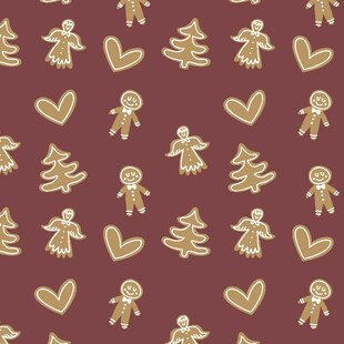 姜饼人圣诞图案背景