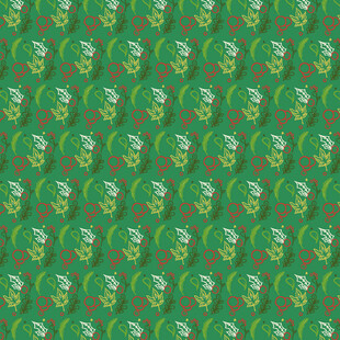 绿色卡通图案背景纹理