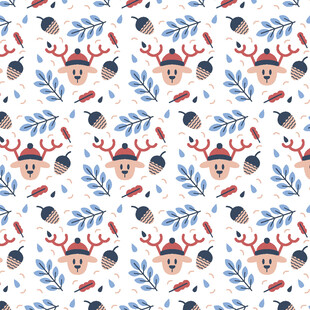 圣诞风驯鹿图案背景图