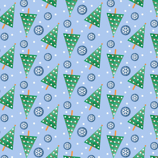 圣诞风绿色小树图案背景