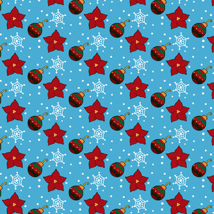 圣诞星星雪花图案背景