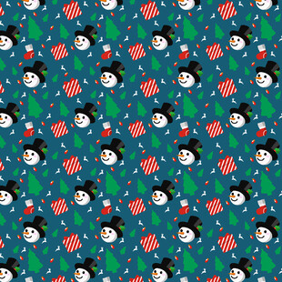 圣诞雪人图案背景