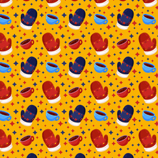 多彩乐器图案背景