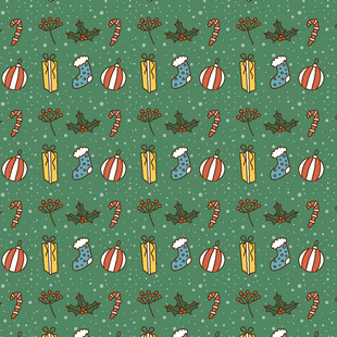 圣诞主题无缝图案设计