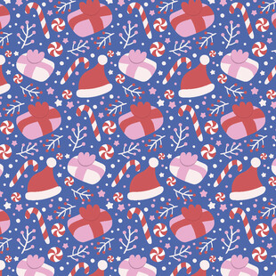 圣诞元素图案背景图