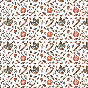 秋季元素无缝图案设计