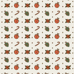 圣诞主题无缝图案设计