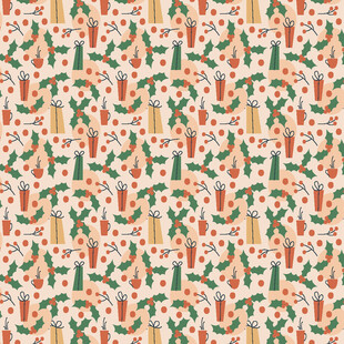 圣诞主题多彩图案纹理