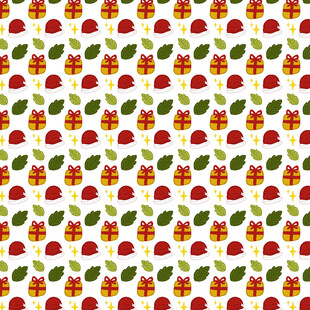 水果花卉图案无缝背景图