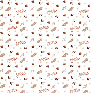 秋季元素无缝图案背景