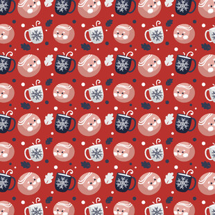 圣诞主题红色图案背景