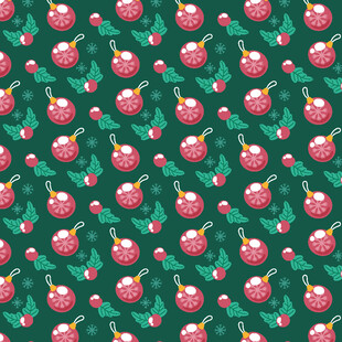 圣诞风红色苹果图案背景