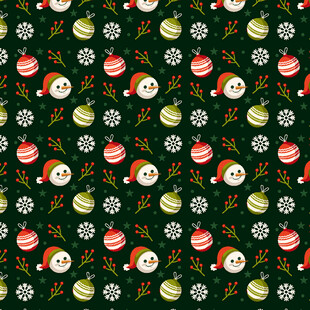 圣诞主题多彩装饰图案