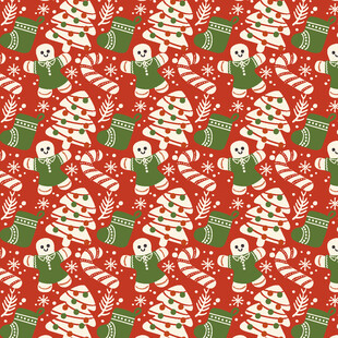 圣诞主题红色图案背景