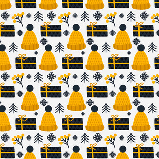 圣诞礼物铃铛图案背景