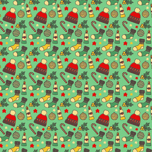 圣诞主题绿色图案背景