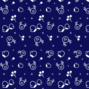 深蓝背景爱心自行车图案