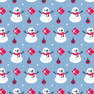 雪人图案背景
