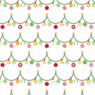 节日彩灯无缝图案背景