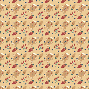 可爱动物图案无缝背景图