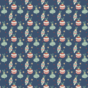 深蓝色圣诞元素图案背景