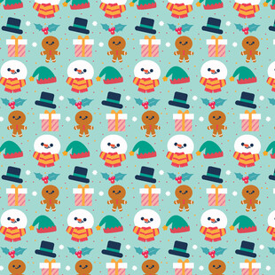 圣诞主题卡通图案背景