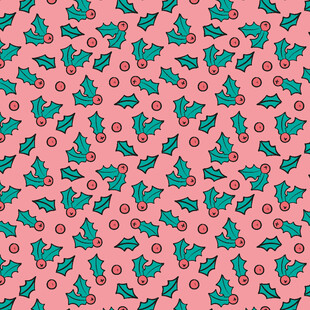 粉色底圣诞树图案背景