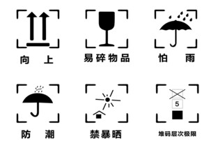 常见图标设计 纸箱包装标志