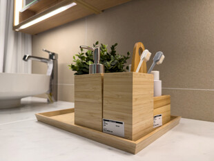 木质卫浴收纳架展示